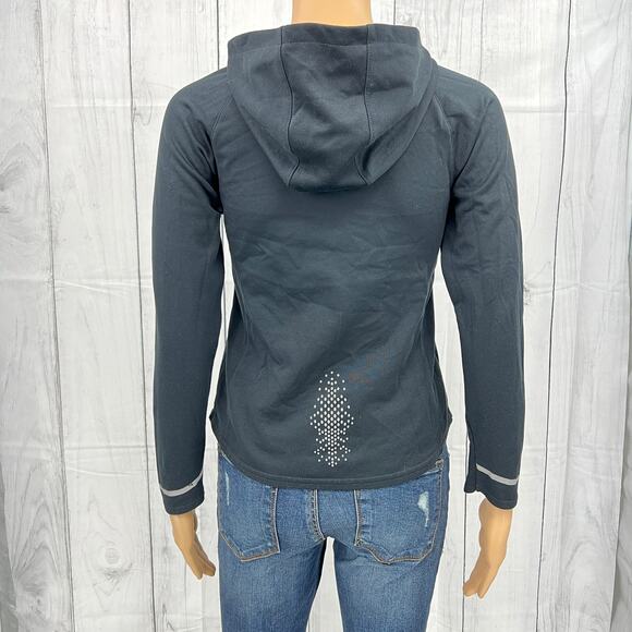 New Balance XS Womens Black Hot Pink Zip Up Hoodie Athletic Jacket - Picture 4 of 8